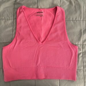 GARAGE Pink Cropped Tank Top